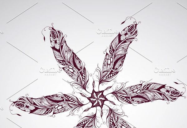 Vector Feather Composition Template