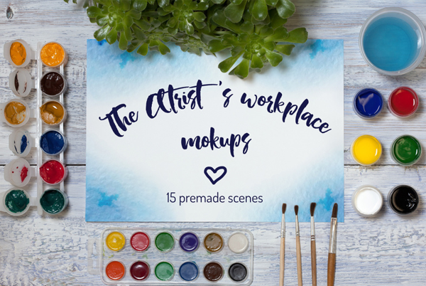 The Artist's Workplace Mockups