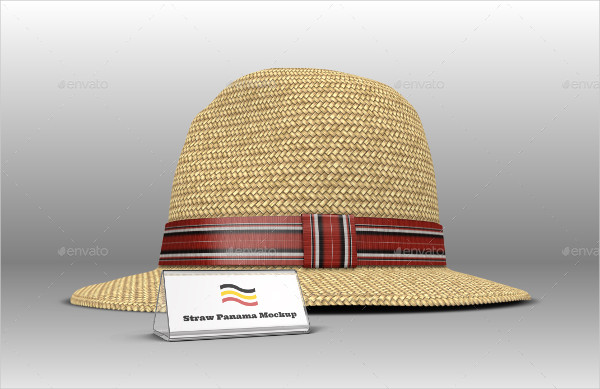 Straw Panama Hat Mock-up Templates