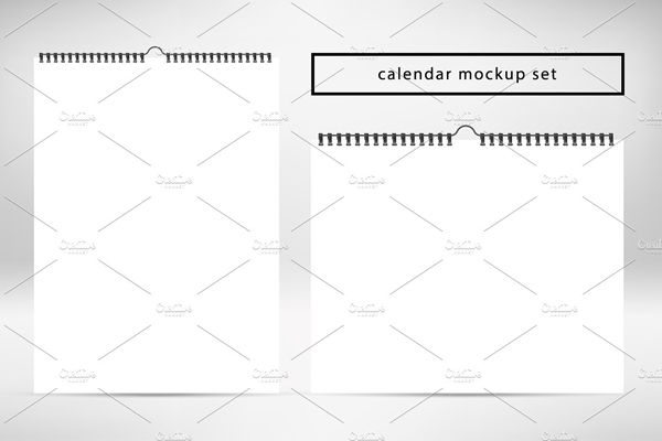 Blank Calendar Mockup