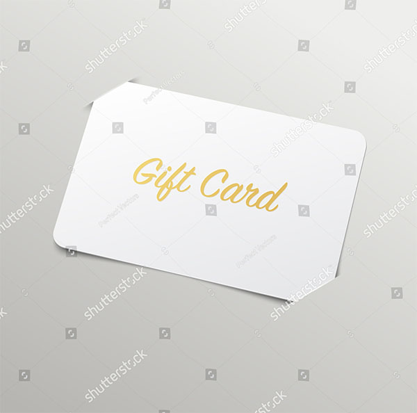 Golden Vector Gift Card Mockup