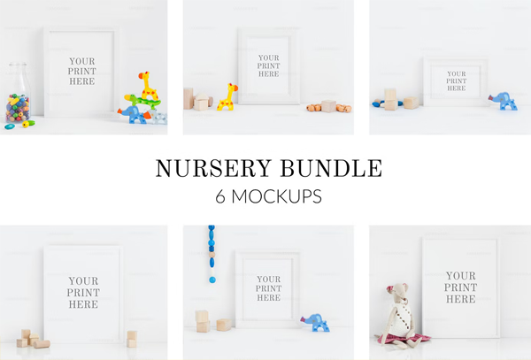 Free Download Frame Nursery Mockup Templates