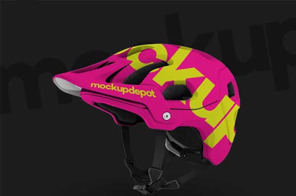 Mountain Bike Helmet PSD Mockup