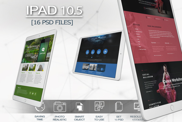 Editable iPad Pro PSD Mockups
