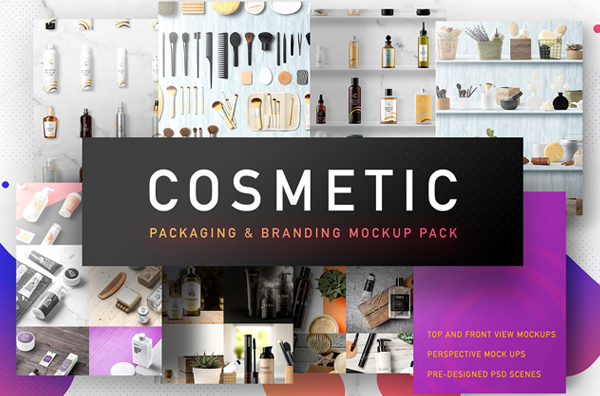 Cosmetic Packaging Branding MockUp