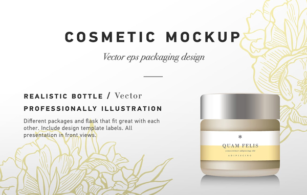 Cosmetic Packaging Vector Mockup