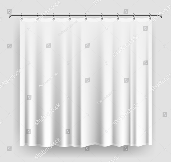 Blank Curtain Mock-up Template