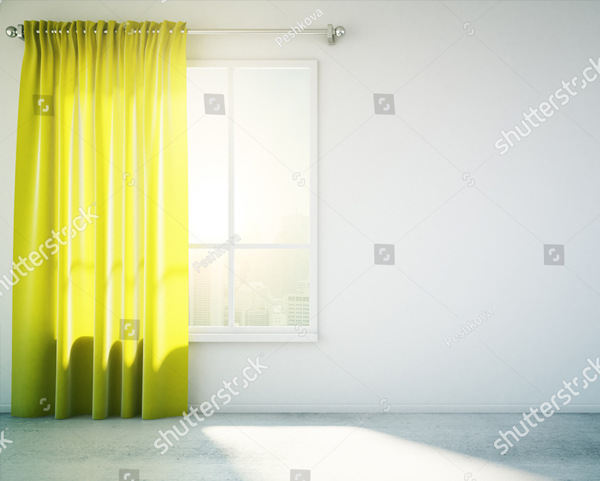 Window Curtain Mockup Template