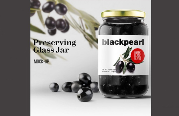 Free Preserving Glass Jar Mock up