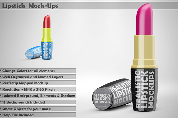 Lipstick Mockup PSD Template