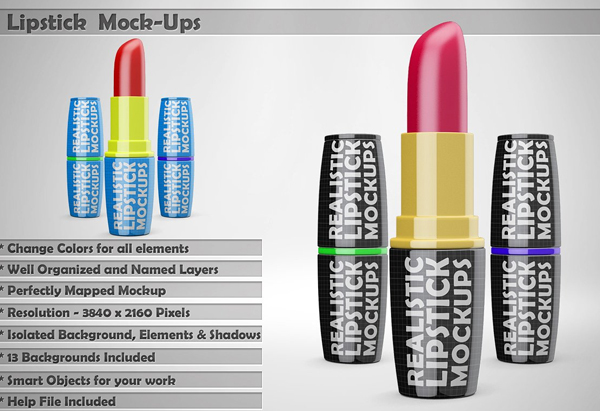 Photo Realistic Lipstick Mockup
