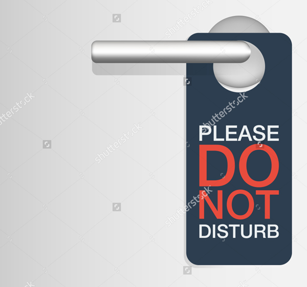 Do Not Disturb Door Hanger Mockup