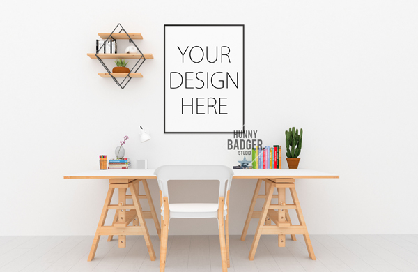 Wall Art Workspace Mockup