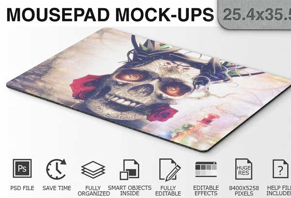 Mouse Pad PSD Mockup Templates