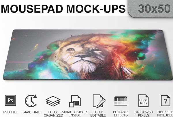 Creative Mousepad PSD Mockup Template