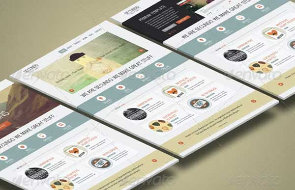 3d Website Display Mockup PSD Template