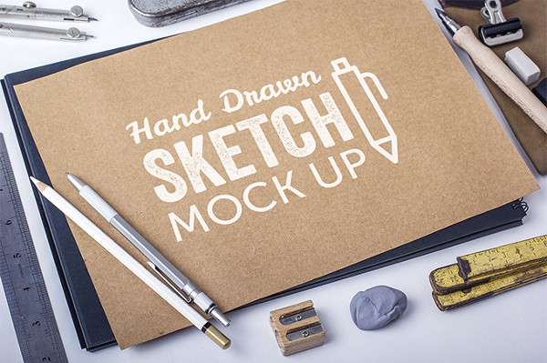 Free Hand Drawn Sketch Mock-Ups