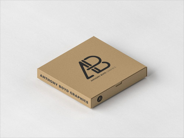 Free Pizza Box Packaging Mockup