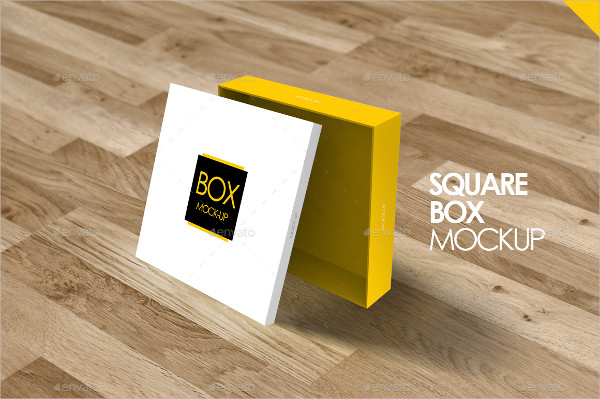 Square Box Mock-Up Template