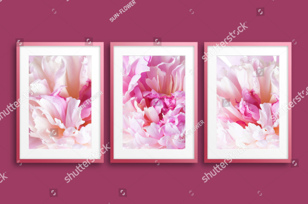 Decorative Floral Frames Mockup