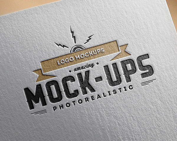 Free Paper Logo Mock-Up Template