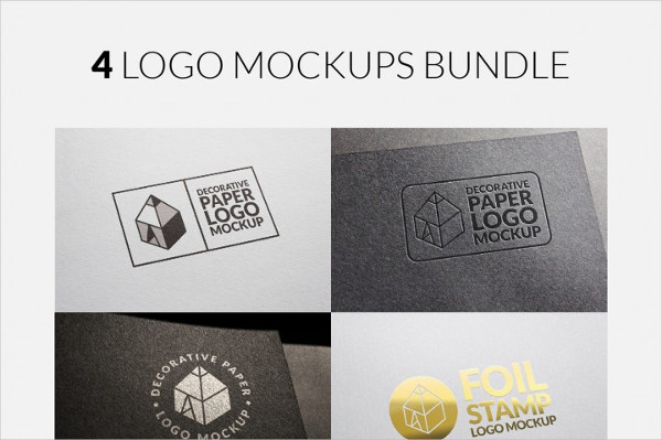 4 Cool Logo Mock-ups Bundle