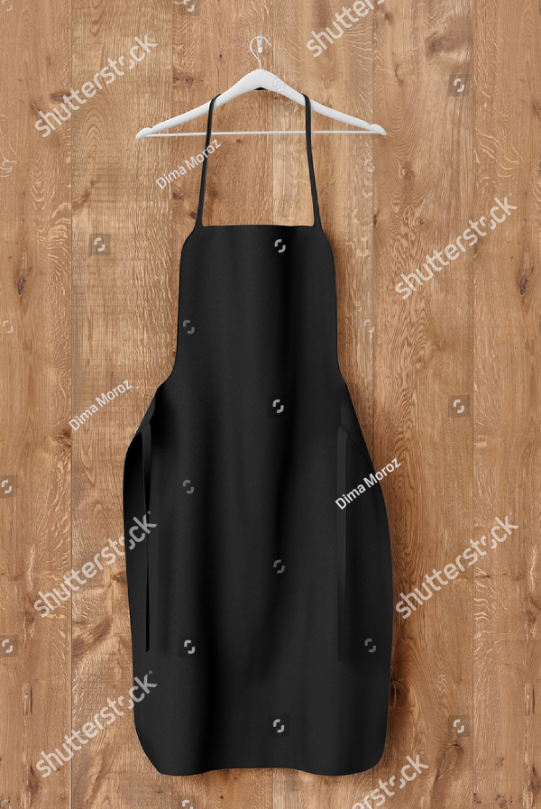 Black apron Cooking Cloth Uniform mockup
