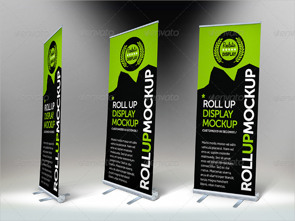 Roll Up Stand Mockup