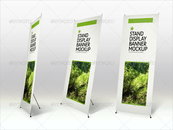 Stand Display Mockup- Roll Up Template