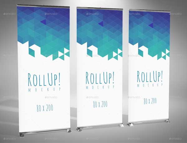 High Quality Rollup Banner Mockup Template