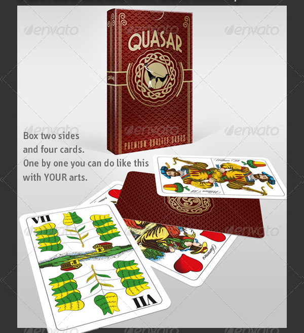 Playing Card Business Card And Box Mockup