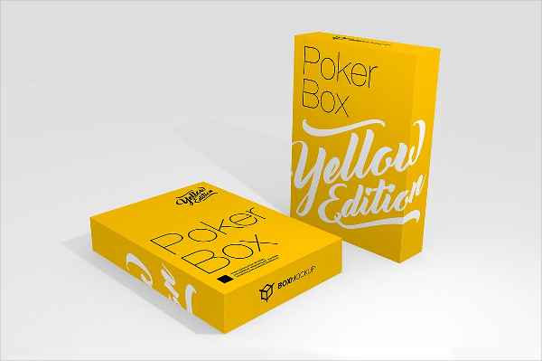 Poker Playing Card Box Mockup