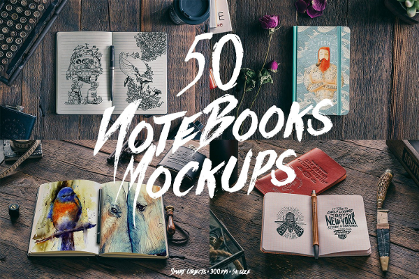 50 Amazing Hip Notebooks Mockup