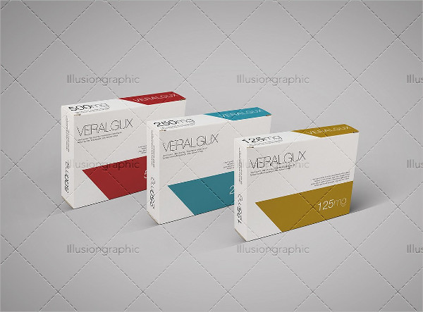 Photorealistic Medicine Box Mockups Template