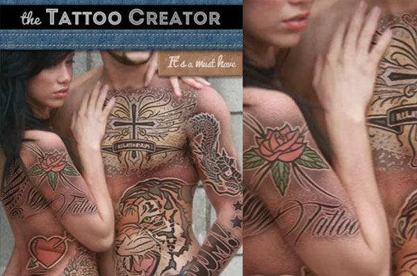 Tattoo Creator Photoshop Mockup Template