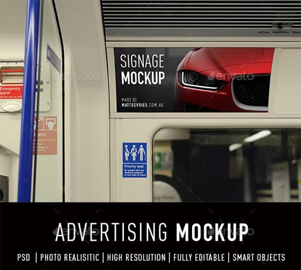 Smart Signage Advertising Mockup PSD Template