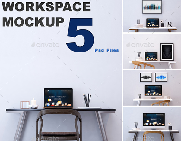 PSD Workspace Mockup Designs