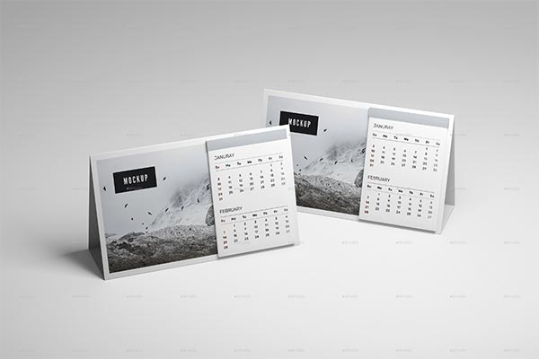 Desk Calendar Mockup Set