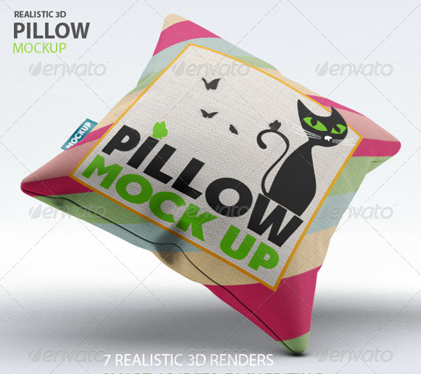 Realistic 3D Pillow Mock-Up Template