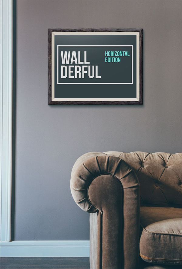 Wallderful: Horizontal Frames MockUps