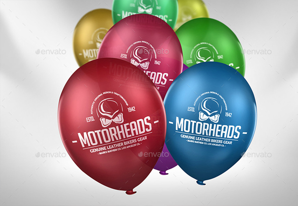 Photorealistic Balloon Logo Mock-up