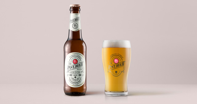 Amber PSD Beer Bottle Mockup