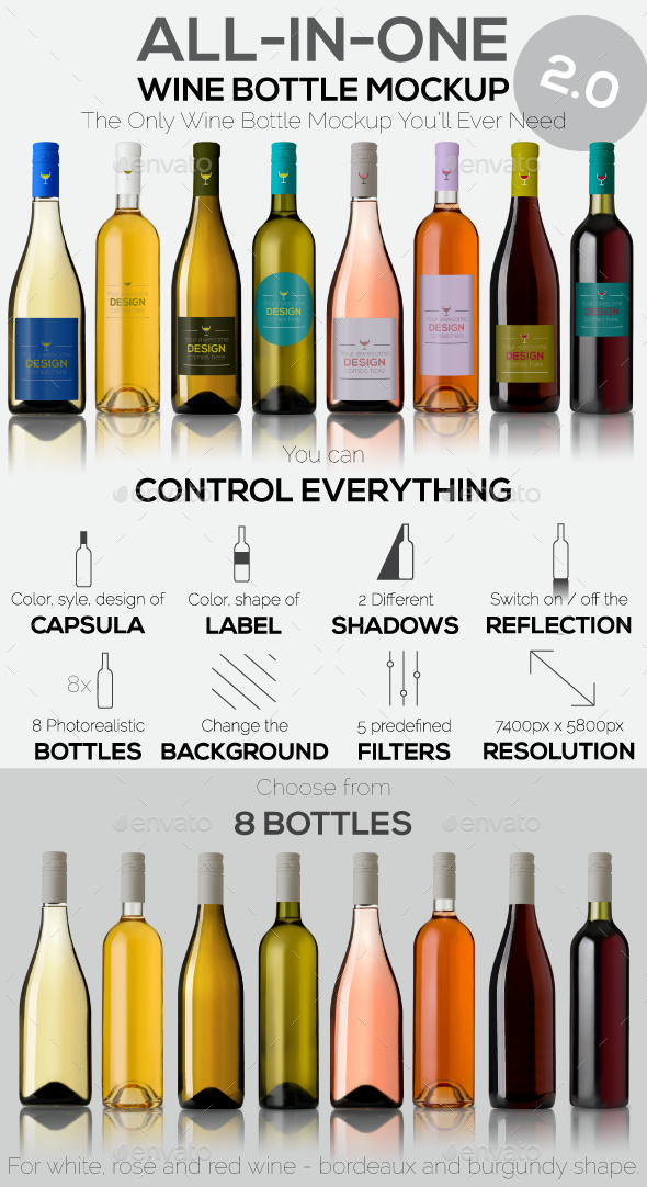 All in One Wine Bottle Template