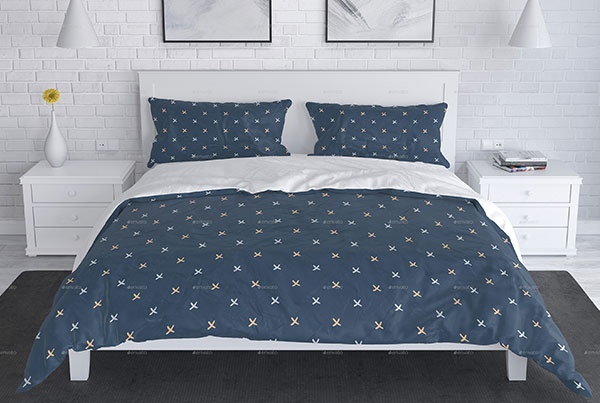 Bedroom And Bed Linen Mockup