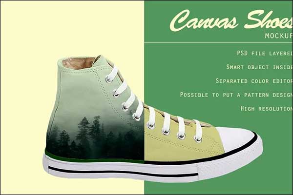 Canvas shoes Mockup