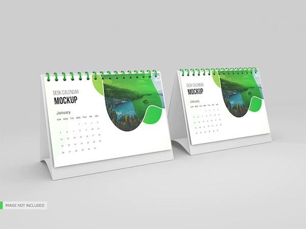 Free PSD Horizontal Calendar Desk Mockup