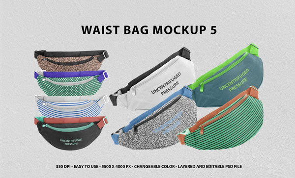 High Resolution Waist Bag Mockup