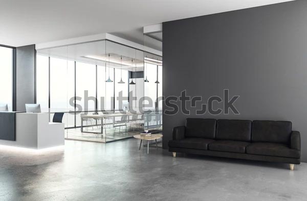 Modern Office Interior With Reception Lobby Mockup