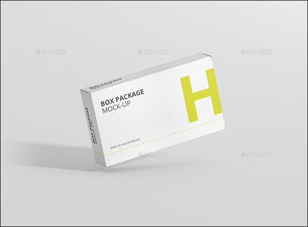 Flat Rectangle Package Box Mock-Up