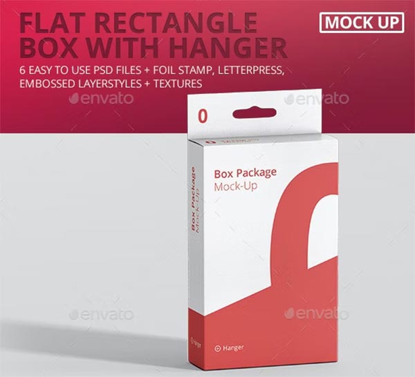 Flat Rectangle with Hanger Box Mock-Up